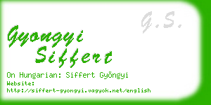 gyongyi siffert business card