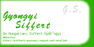 gyongyi siffert business card